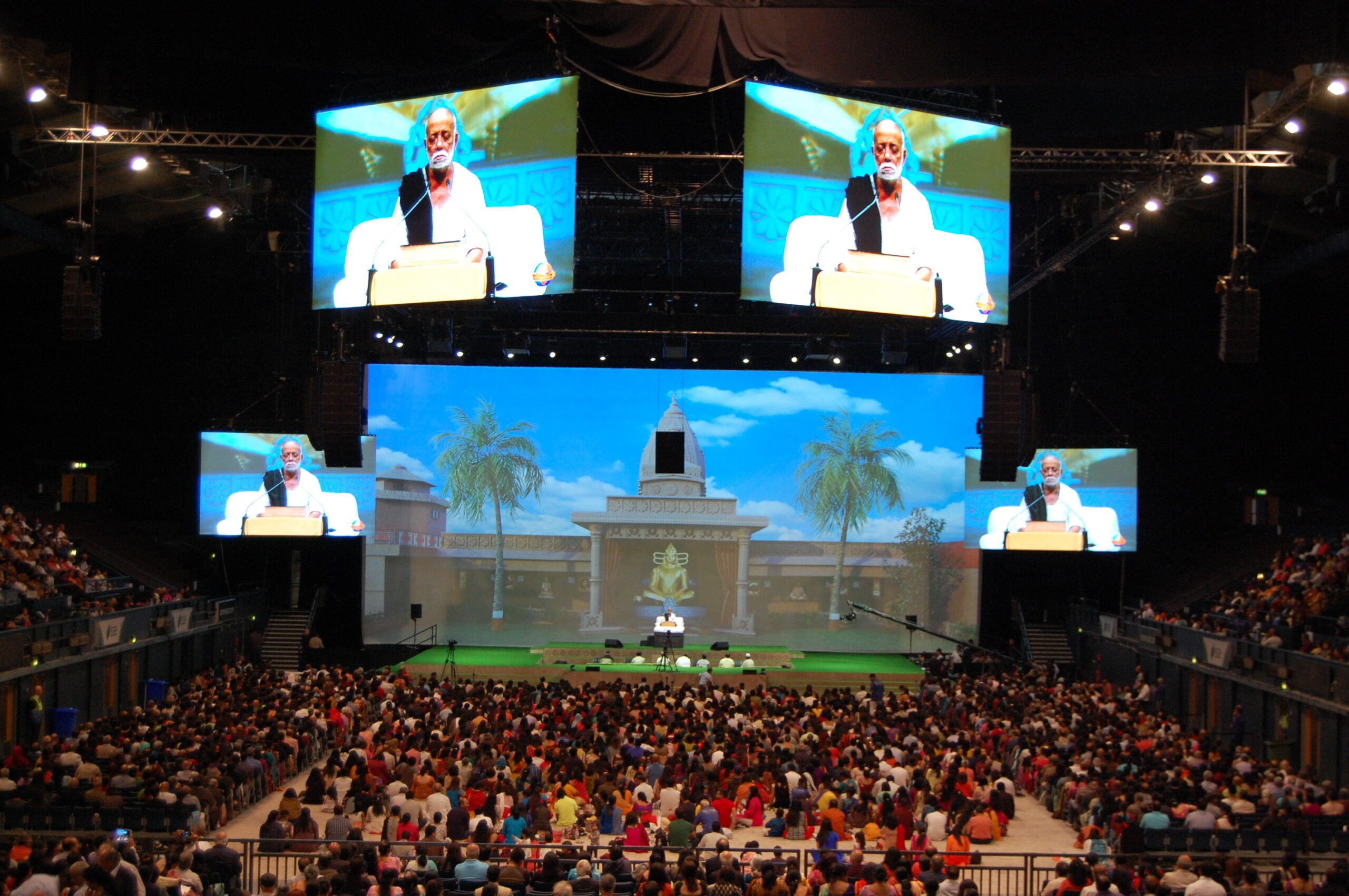 Morari Bapu UK event — AV production by Kudos AV
