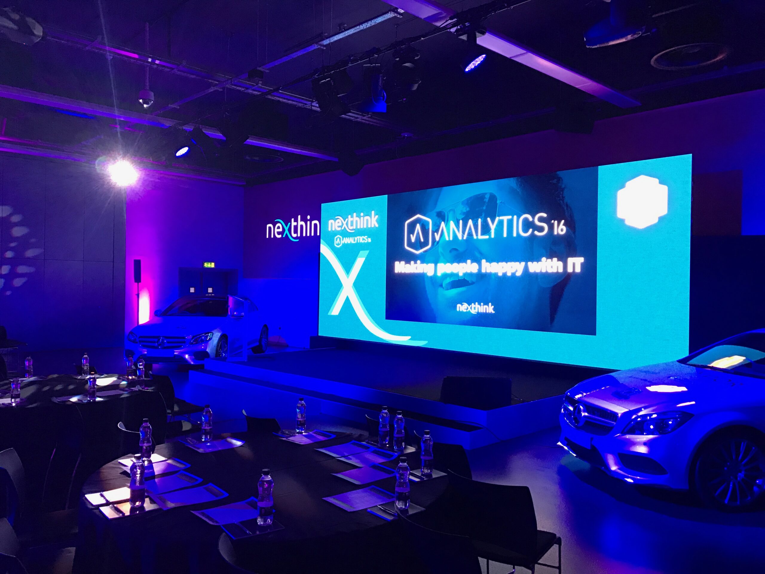 Nexthink: Full technical production for Nexthink's corporate conference in London — stage, LED, lighting and live event management for a polished professional audience. — Kudos AV event production, photo 4