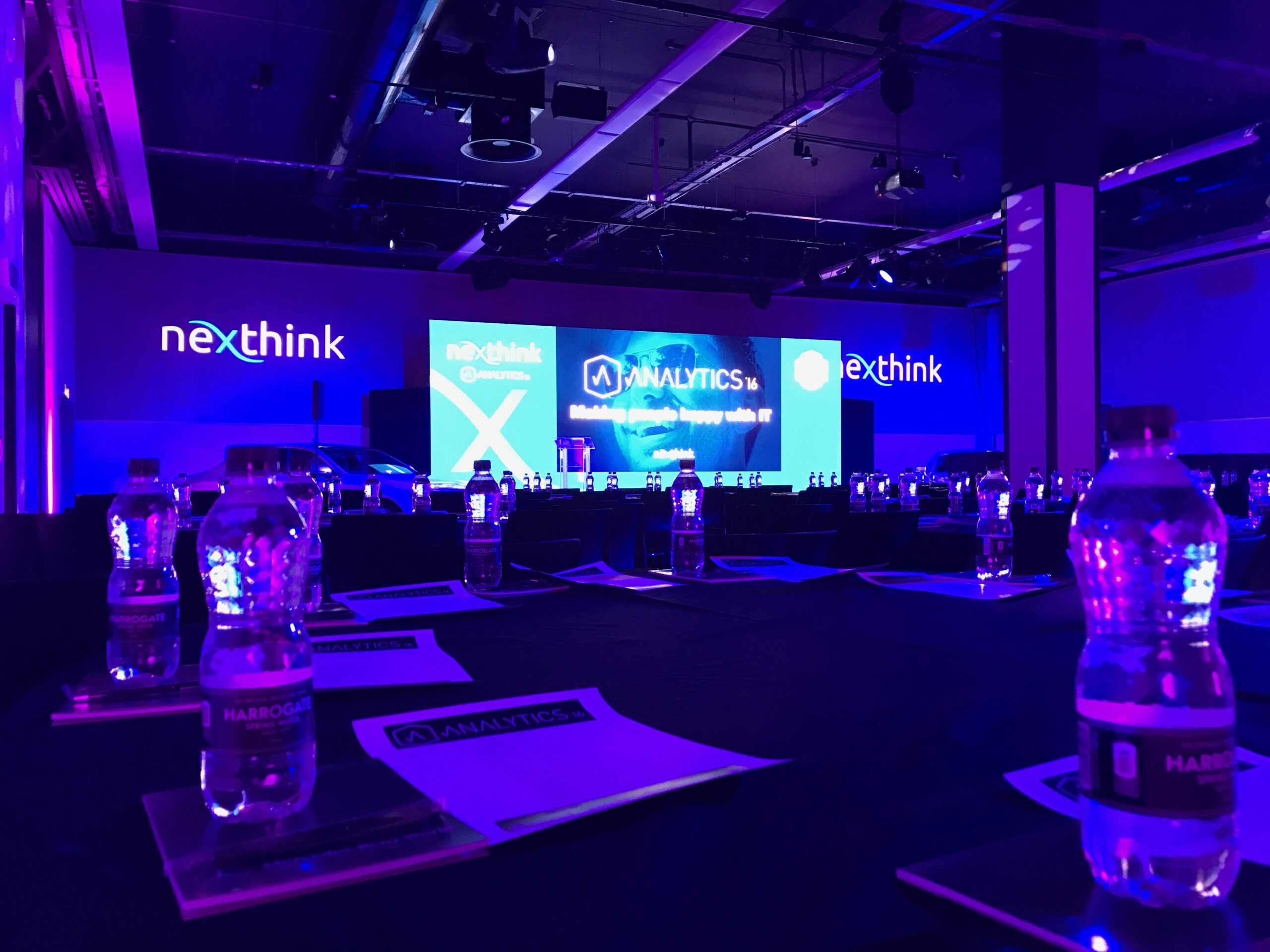 Nexthink: Full technical production for Nexthink's corporate conference in London — stage, LED, lighting and live event management for a polished professional audience. — Kudos AV event production, photo 3