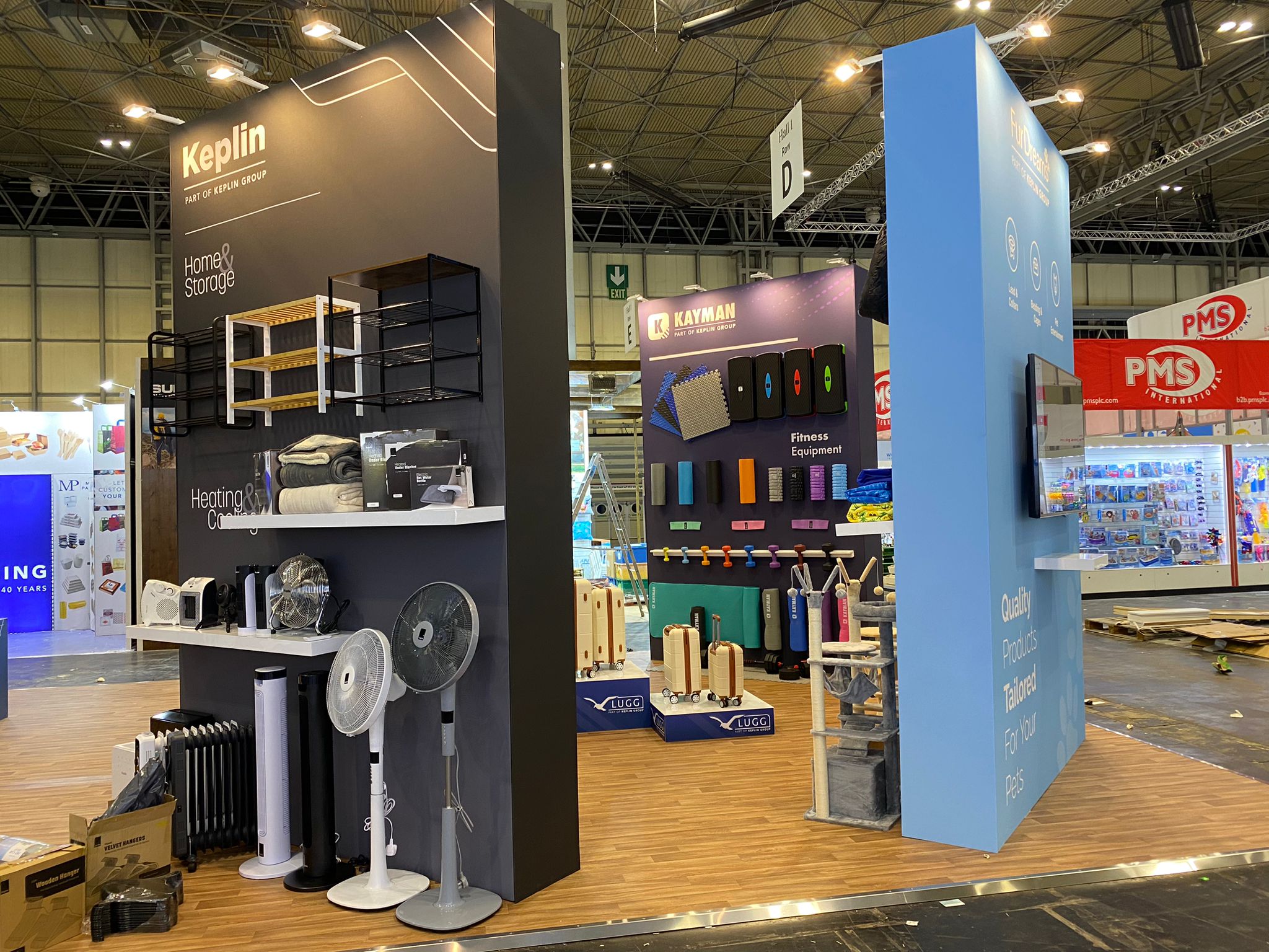 Keplin NEC Spring Fair stand build, Kudos AV