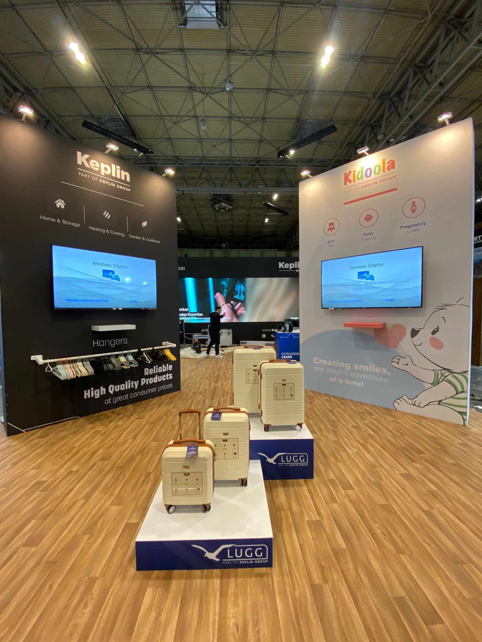 Keplin NEC Spring Fair stand build, Kudos AV