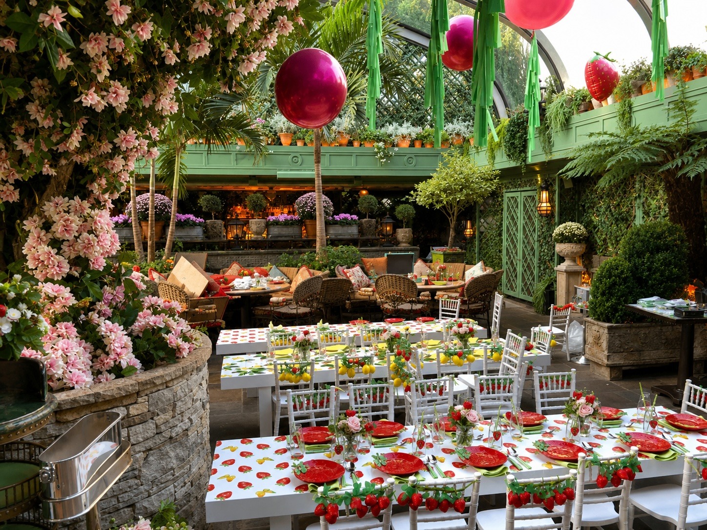 A Strawberry Garden Birthday at Annabel's — Kudos AV event production, photo 3