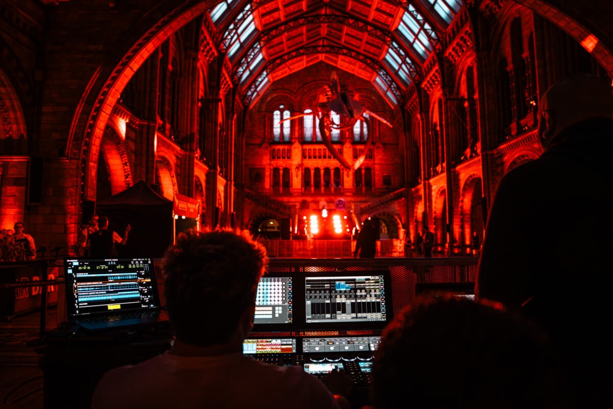 MTRNM Night at the Museum, Marten Lou at the Natural History Museum — Kudos AV event production, photo 6