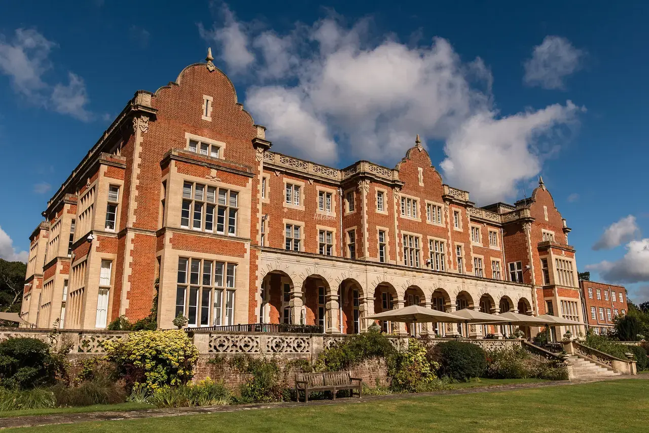 The Victorian red brick mansion at Easthampstead Park, Wokingham
